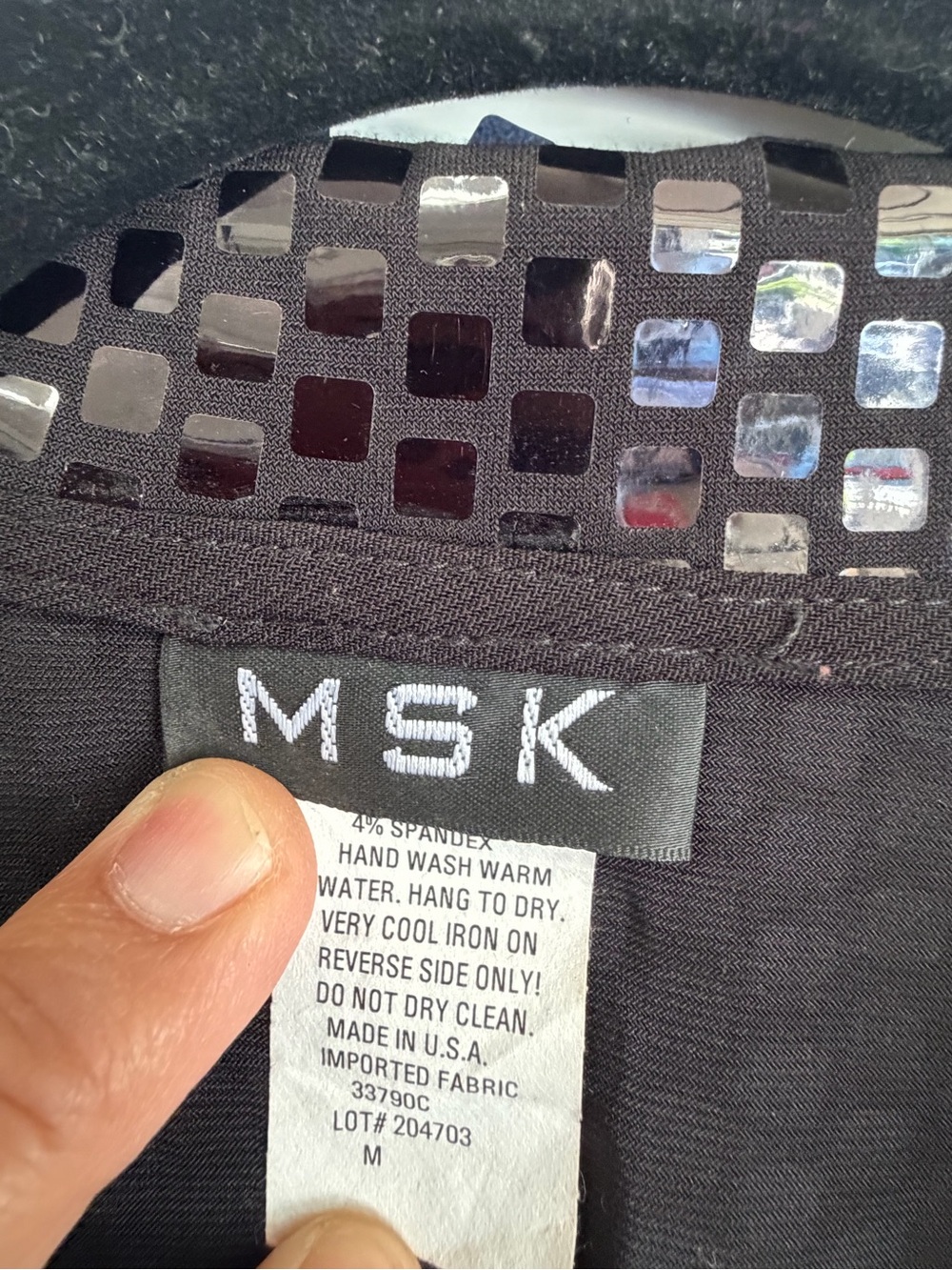 MSK Black Sequined Blazer Jacket - Picture 4 of 8